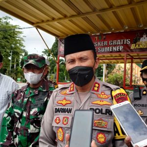 Kapolres Sumenep Lounching Gerai Masker Gratis