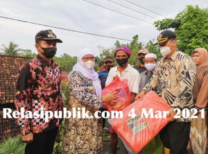 Wabup Sumenep, Nyai eva Blusukan Berikan bantuan Pada korban Banjir