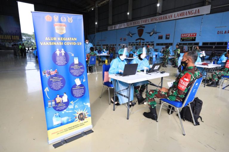 Panglima TNI bersama Forkopimda Jatim Meninjau Vaksinasi di Malang