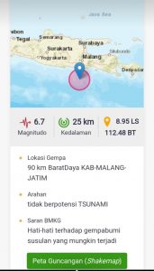 Gempa Bermagnitudo 6,7 di Malang, Masyarakat Sidoarjo dan Surabaya Merasa Digoncang