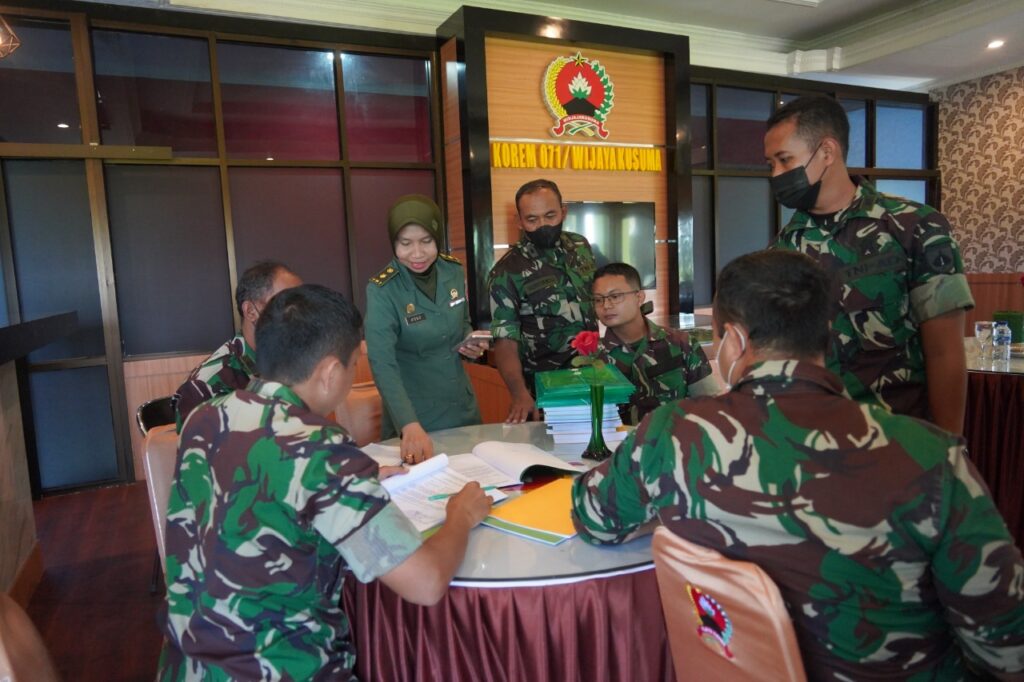 Jelang Wasrik Tim Post Audit, Korem 071/Wijayakusuma Gelar Sinkronisasi Data Progjagar