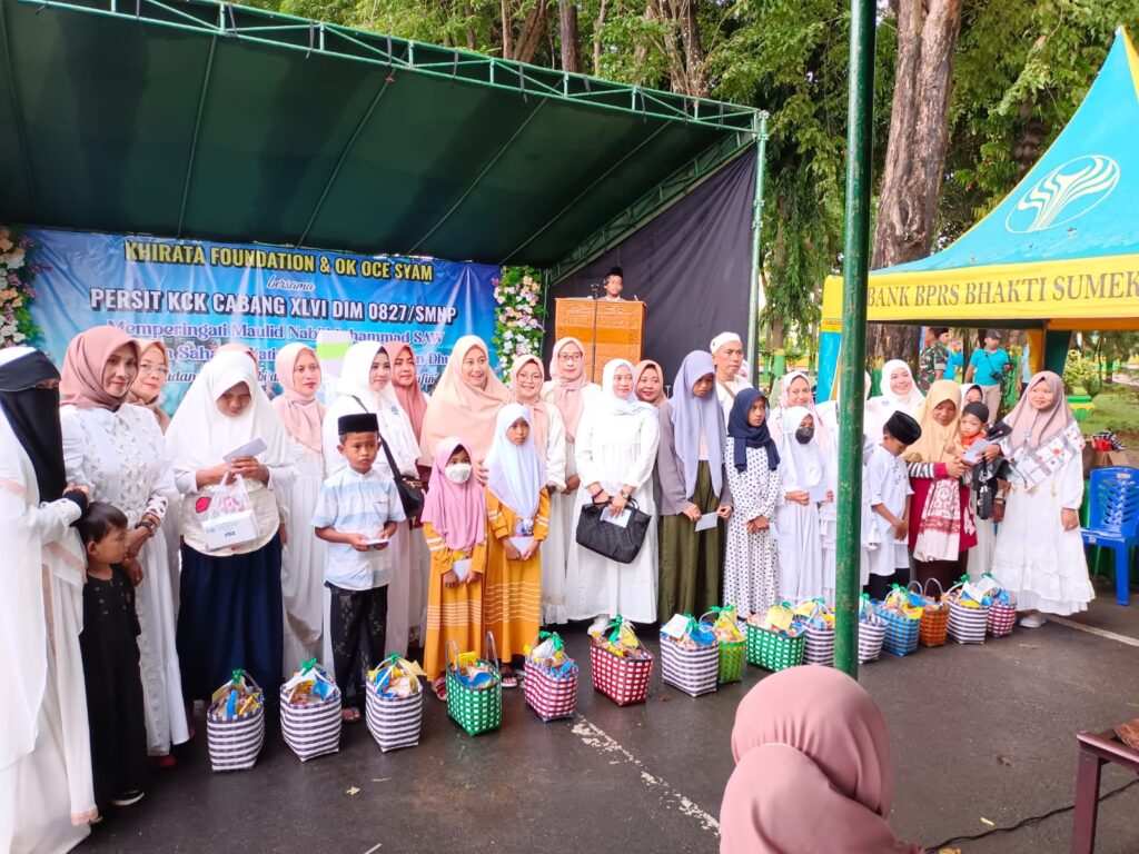 Peringati Maulid Nabi Muhammad SAW, Khirata Foundation  Adakan Acara Santunan 