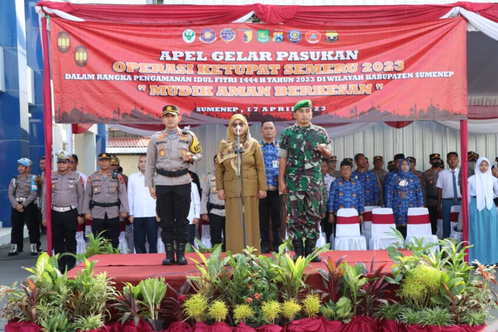 Polres Sumenep Gelar Apel Pasukan Operasi Ketupat Semeru 2023