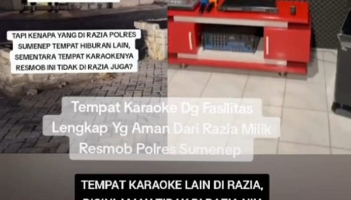 Viral, Video Menampilkan Tempat Karaoke Milik Resmob Sumenep Dengan Fasilitas Lengkap