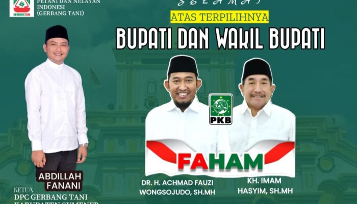 Ketua Gerbang Tani Berikan Ucapan Selamat Pada Achmad Fauzi – Imam Hasyim